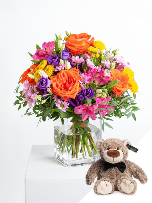 Bunte Geburtstagsfreude mit Teddy